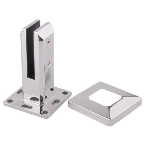 Square Deck Mount Spigot - Stainless Steel
