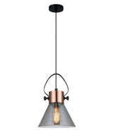FUMOSO: Retro Smoke Glass Cone Shape Pendant Light
