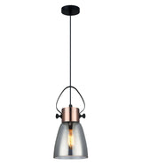 FUMOSO: Smoke Glass Ellipse Shape Pendant Light