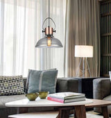 FUMOSO: Retro Smoke Glass Dome Shape Pendant Light