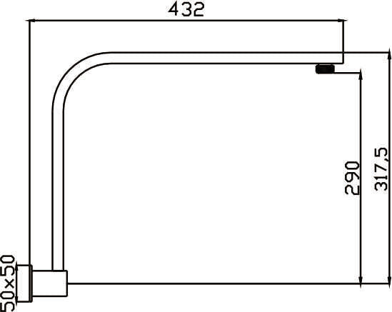 Eric Shower Arm (Chrome)