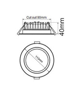 GALTRI: LED Dimmable Tri-CCT Fixed White Recessed Downlights