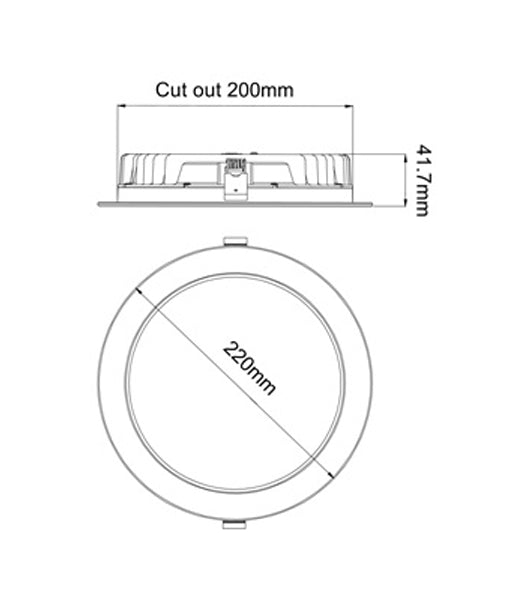 GALTRI: LED Dimmable Tri-CCT Fixed White Recessed Downlights