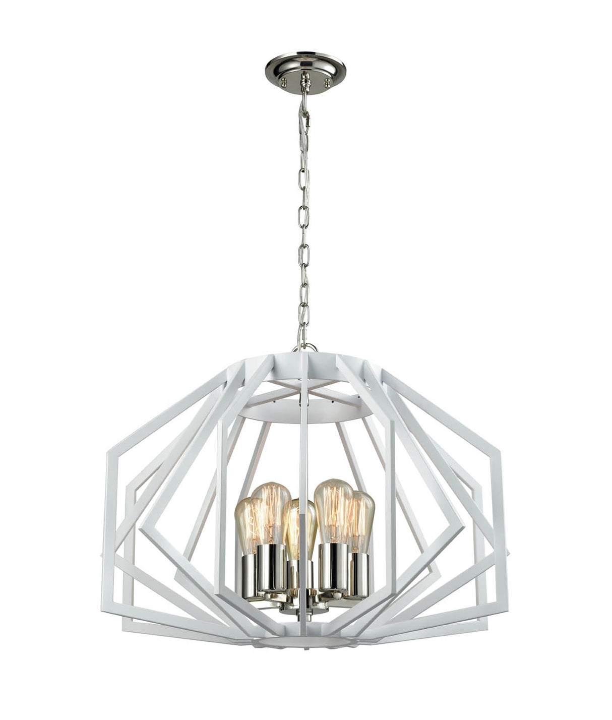 GAMBA: Industrial Rustic Wide Angular Cage Pendant Lights