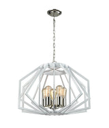 GAMBA: Industrial Rustic Wide Angular Cage Pendant Lights