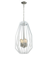 GAMBA: Industrial Rustic Narrow Angular Cage Pendant Lights