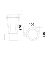 GEB: Exterior LED Dark Grey Tapered Surface Mounted Wall Light IP54