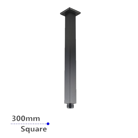 Blaze Square Ceiling Shower Arm 300mm - Brushed Gun Metal