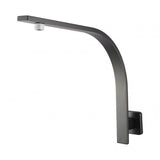 Blaze Square Gooseneck Wall Shower Arm - Brushed Gun Metal
