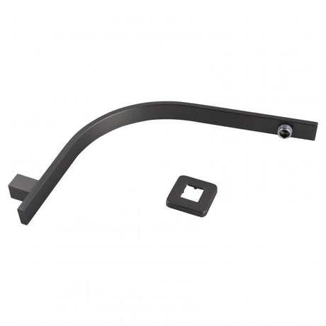 Blaze Square Gooseneck Wall Shower Arm - Brushed Gun Metal