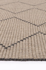 Goa Zig-Zag Wool Blend Ash Rug