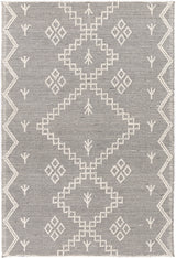 Goa Aztec Wool Blend Cream Rug (No Tassel)