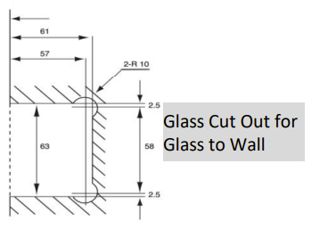 Pool Hinge - Glass to Wall - Polaris Self Closing
