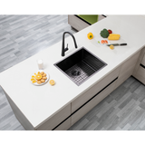 Gunmetal Stainless Steel PVD Single Bowl Kitchen Sink - 510x450x230mm