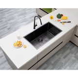 Gunmetal Stainless Steel PVD Single Bowl Kitchen Sink - 762x457x254mm