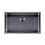 Gunmetal Stainless Steel PVD Single Bowl Kitchen Sink - 762x457x254mm