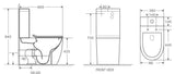 HANI Back to Wall Toilet White 665 x 380 x 845mm