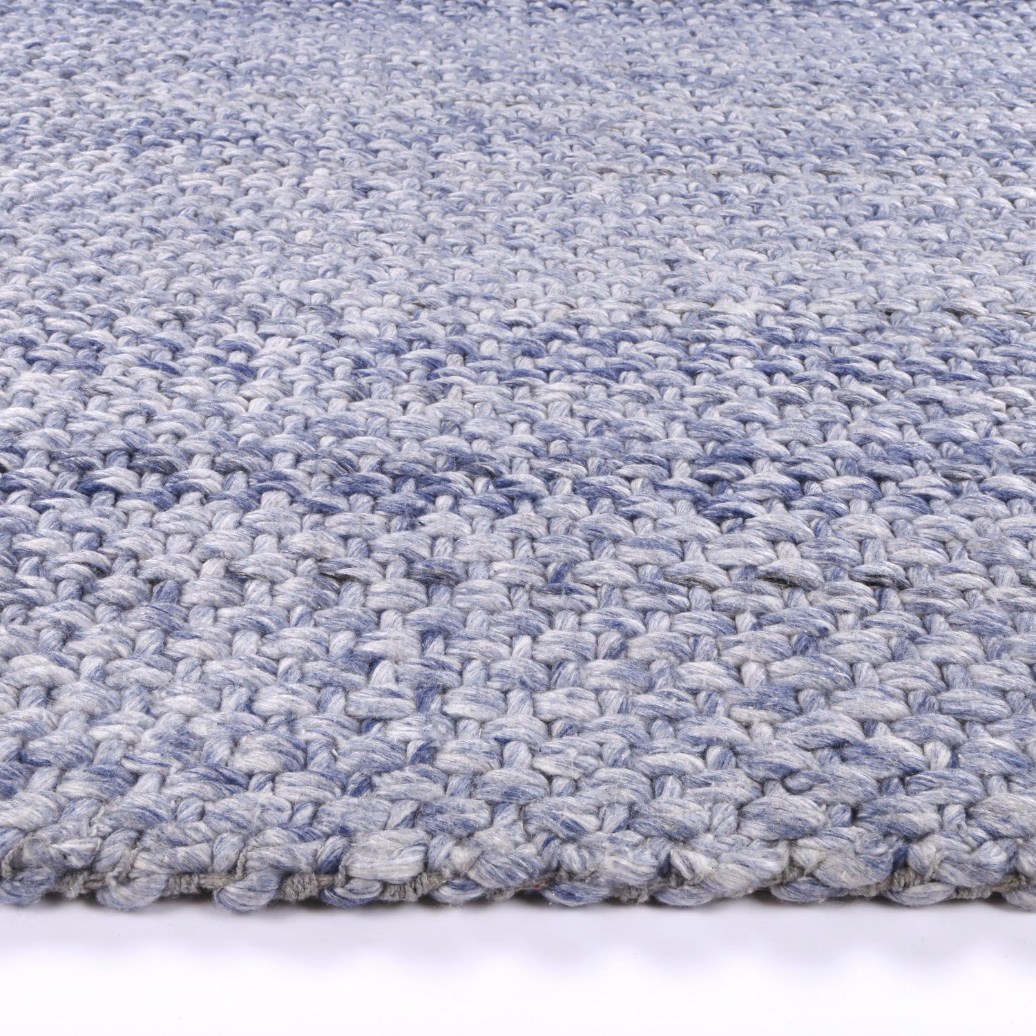Zayna Chignon Blue Wool Blend Rug