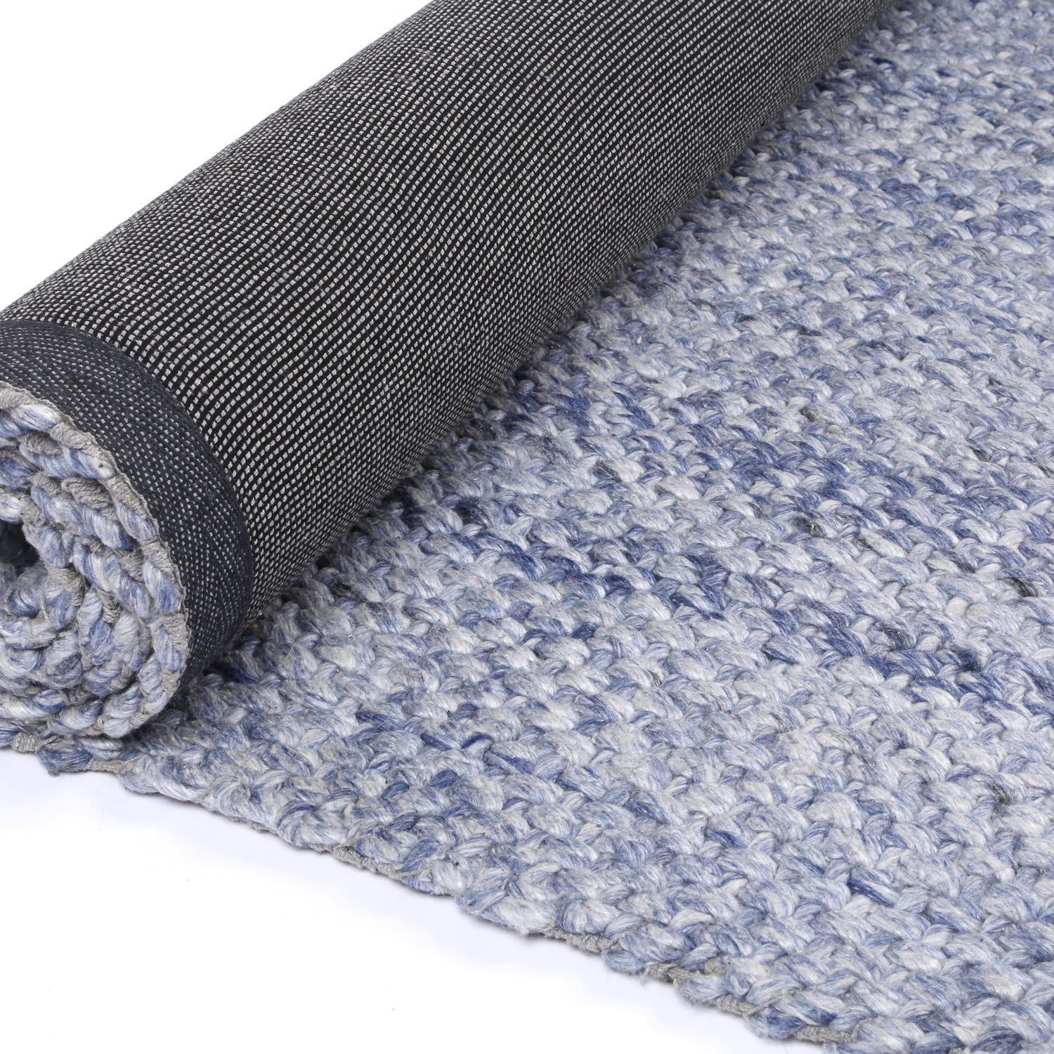 Zayna Chignon Blue Wool Blend Rug