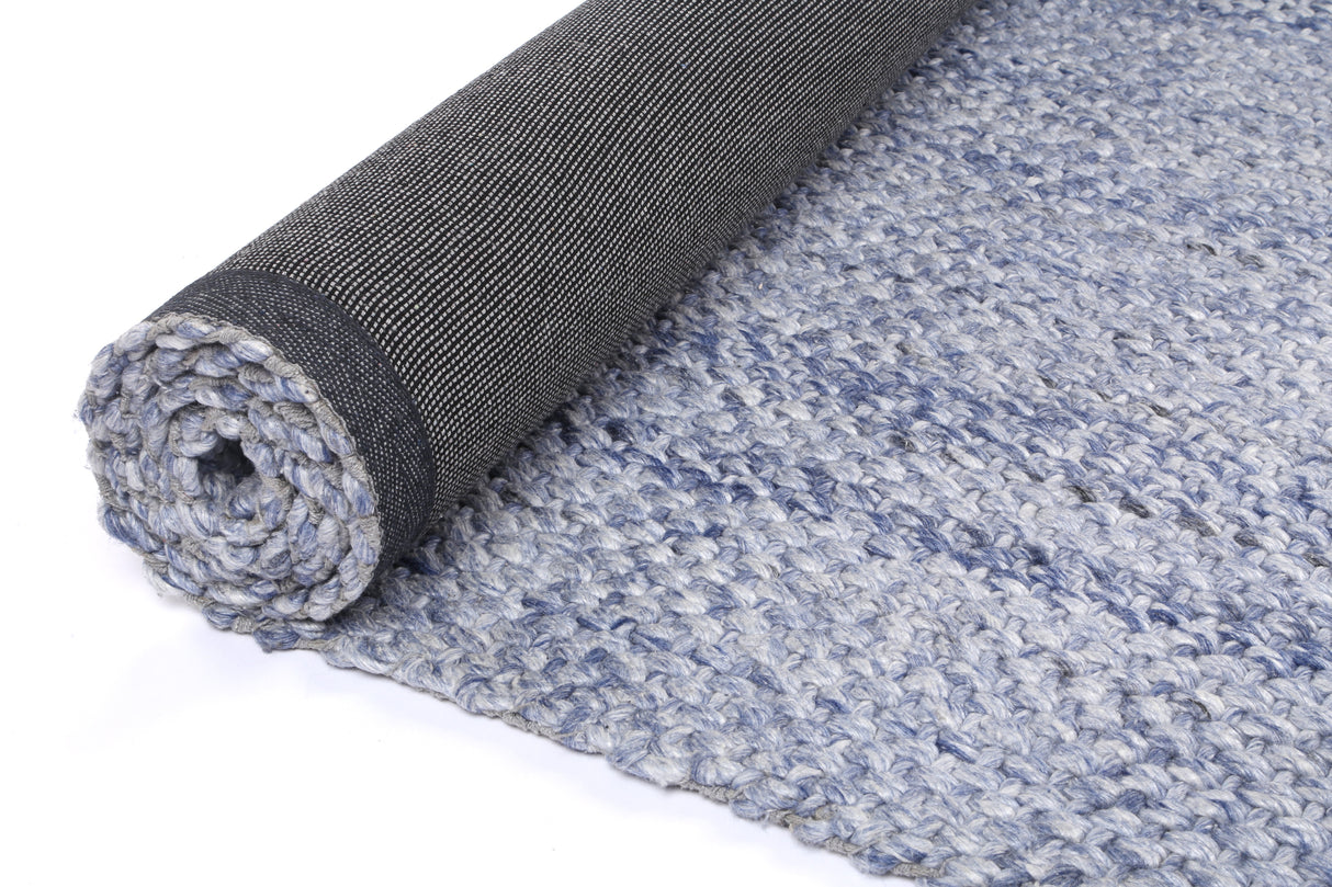 Zayna Chignon Blue Wool Blend Rug