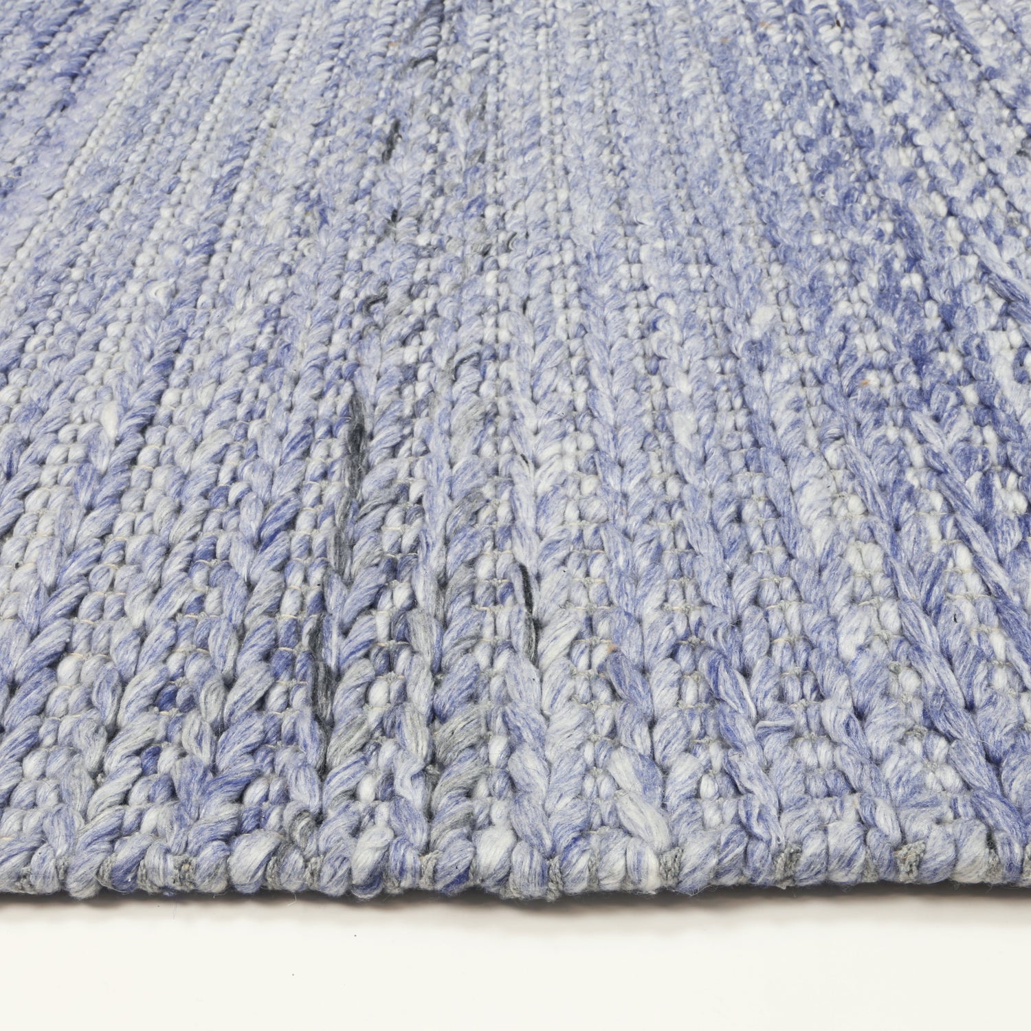 Zayna Cue Blue Wool Blend Rug