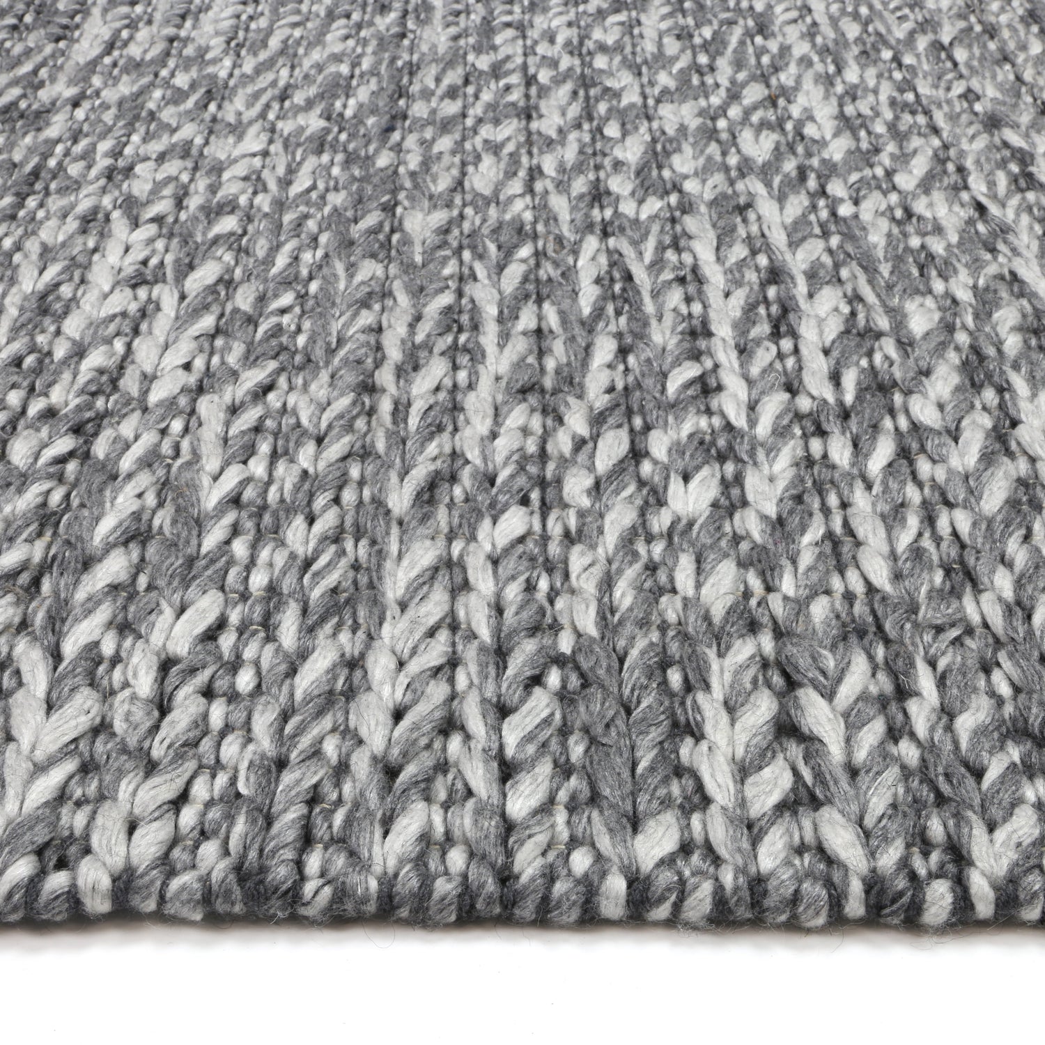 Zayna Cue Charcoal Wool Blend Rug