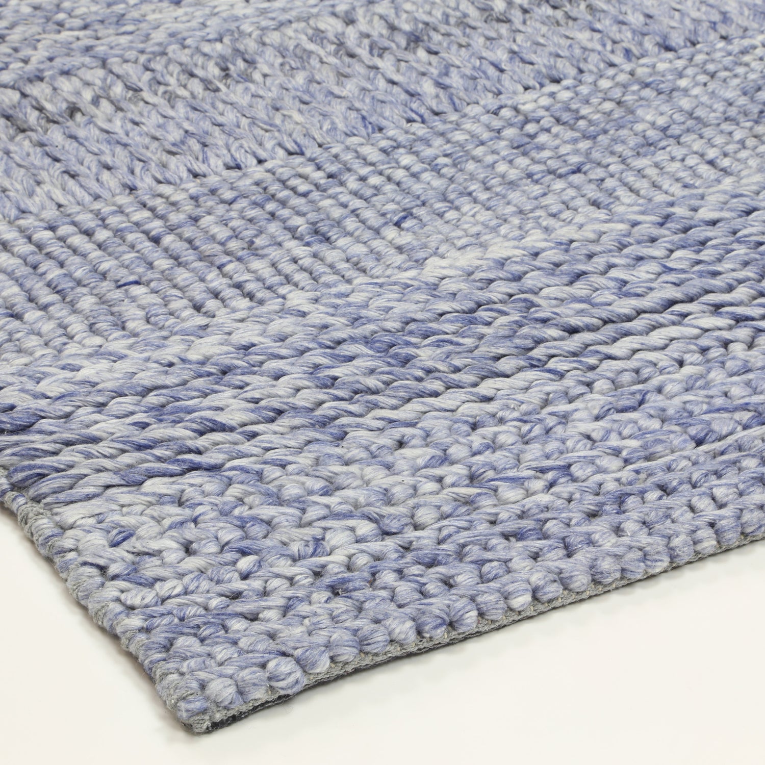 Zayna Grace Blue Wool Blend Rug