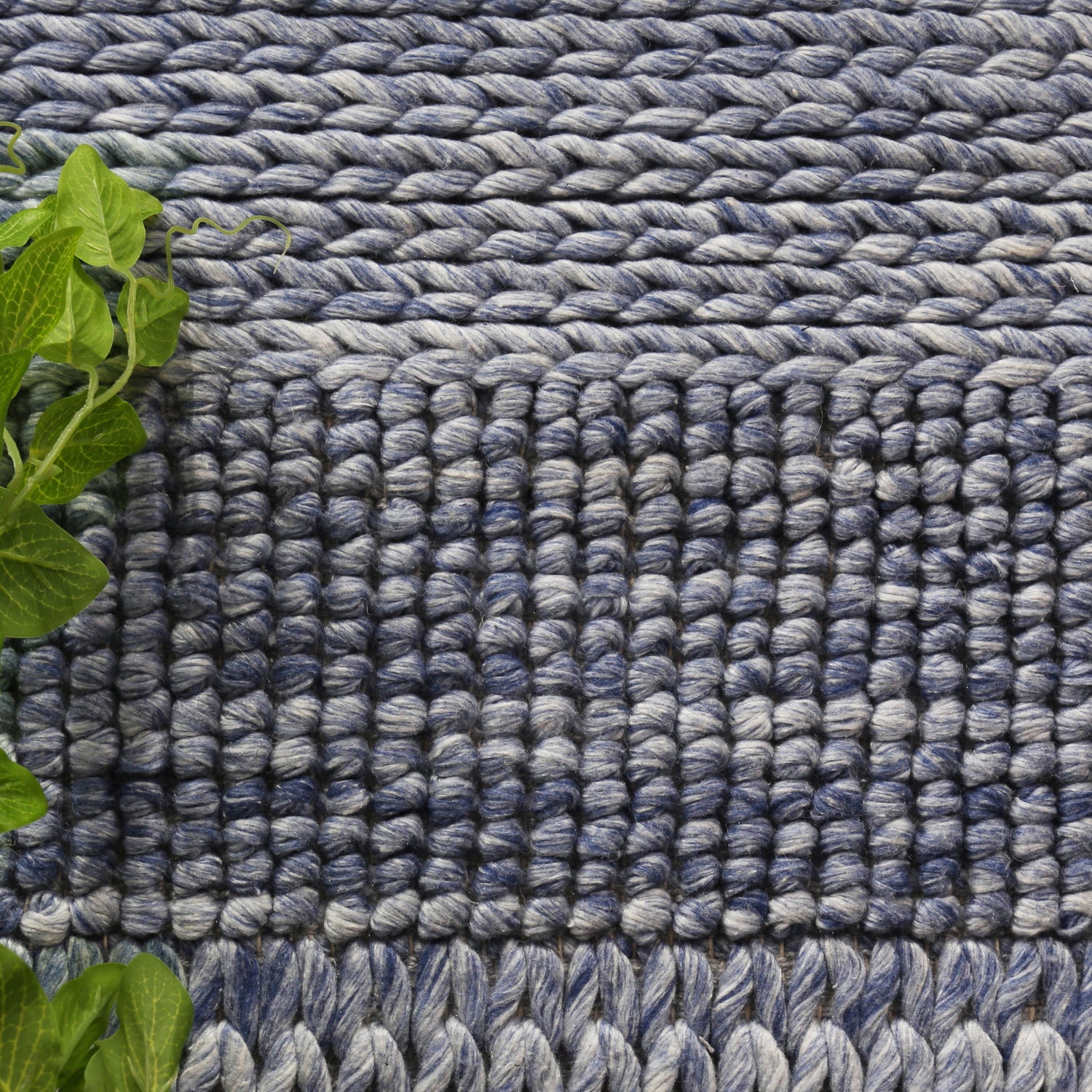 Zayna Grace Blue Wool Blend Rug