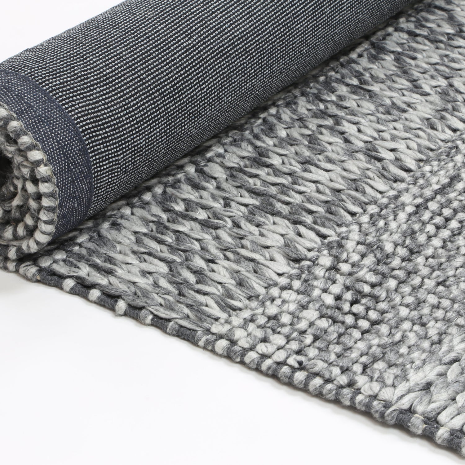Zayna Grace Charcoal Wool Blend Rug