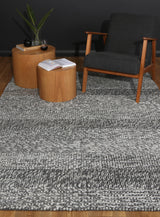 Zayna Grace Charcoal Wool Blend Rug