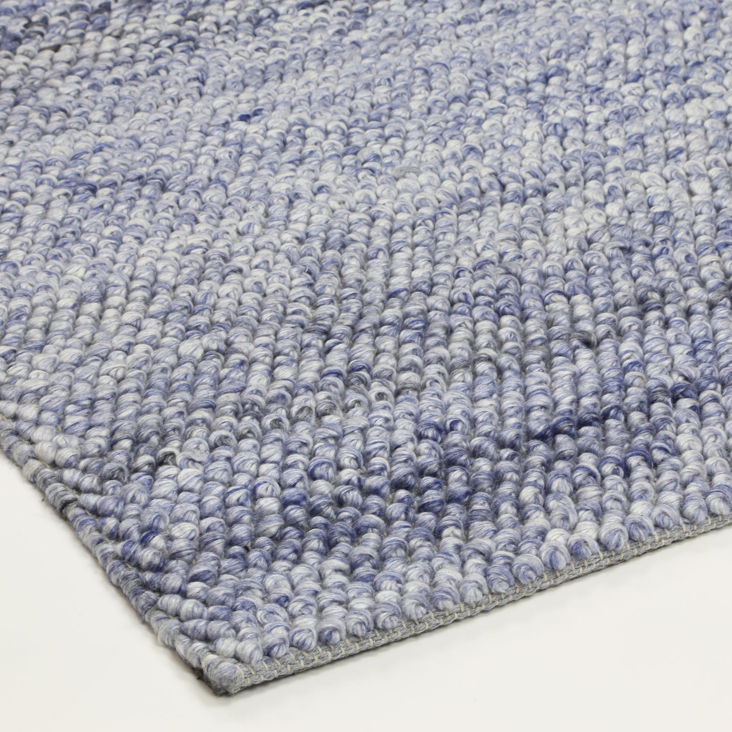 Zayna Loopy Blue Wool Blend Rug