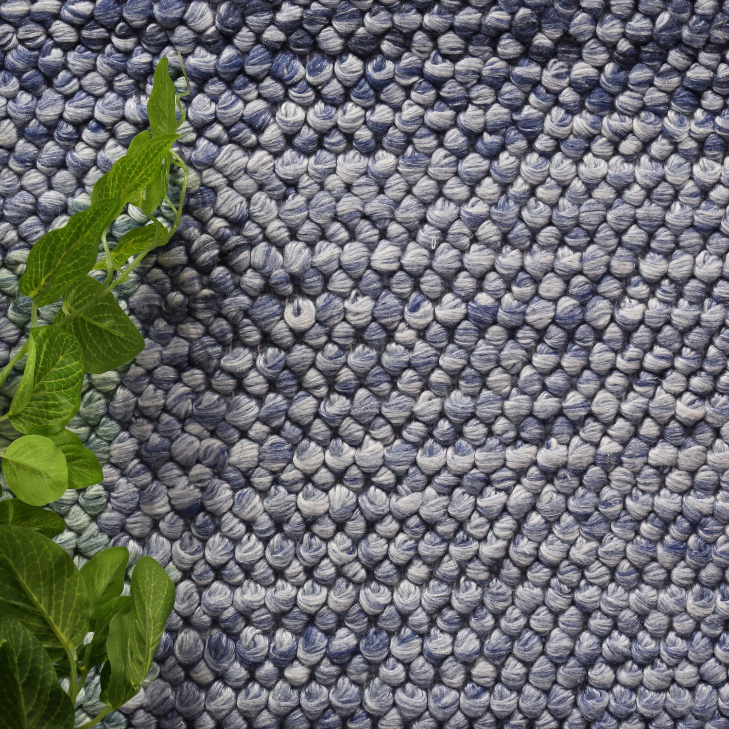 Zayna Loopy Blue Wool Blend Rug