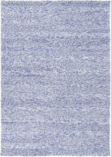 Zayna Ringlets Blue Wool Blend Rug