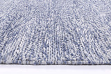 Zayna Ringlets Blue Wool Blend Rug
