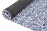 Zayna Ringlets Blue Wool Blend Rug