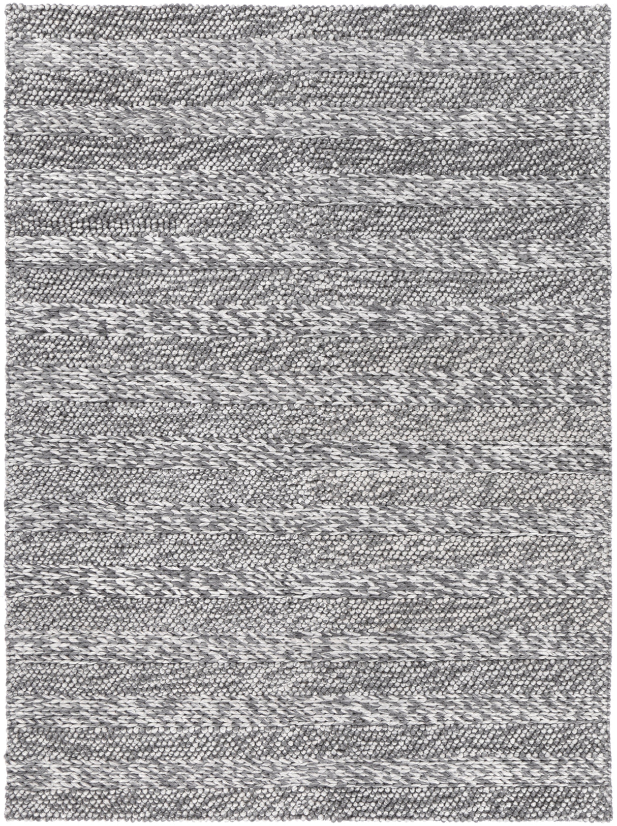 Zayna Ringlets Charcoal Wool Blend Rug