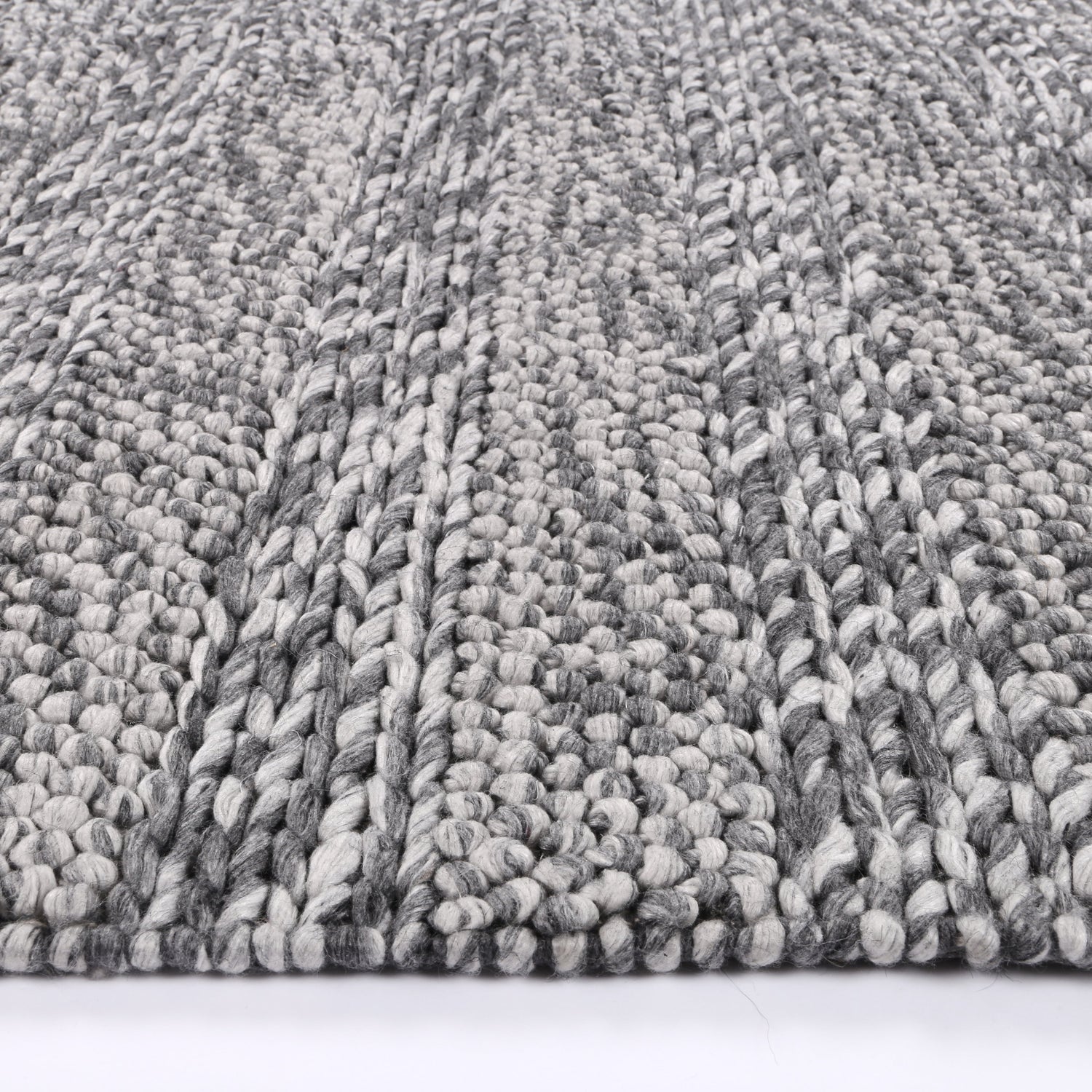 Zayna Ringlets Charcoal Wool Blend Rug