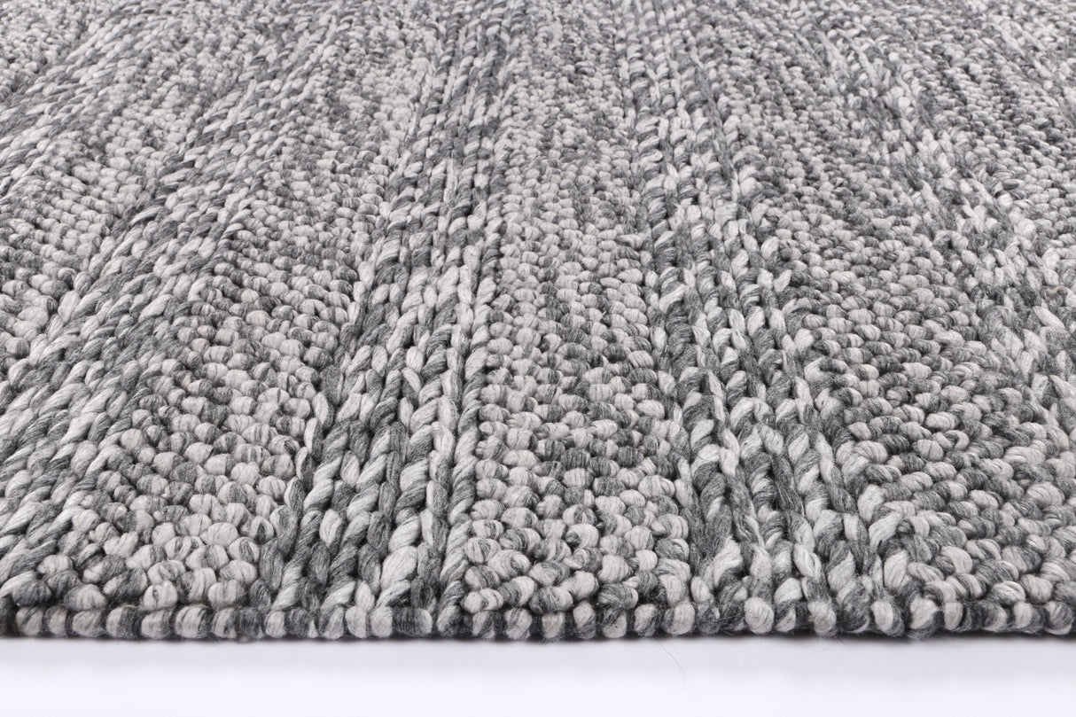Zayna Ringlets Charcoal Wool Blend Rug