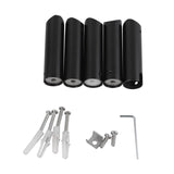Round Electric Heated Towel Rack 6 Bars - Black