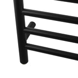 Round Electric Heated Towel Rack 6 Bars - Black