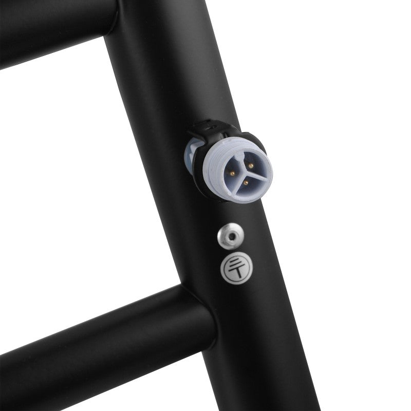 Round Electric Heated Towel Rack 6 Bars - Black