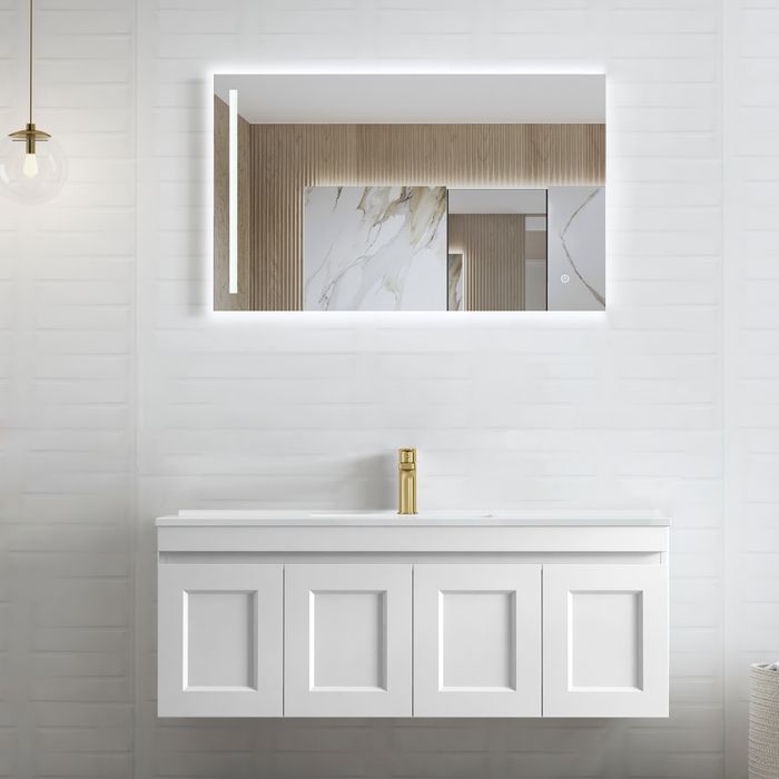 HAMPTON Mark II Wall Hung Vanity 1200mm Satin White