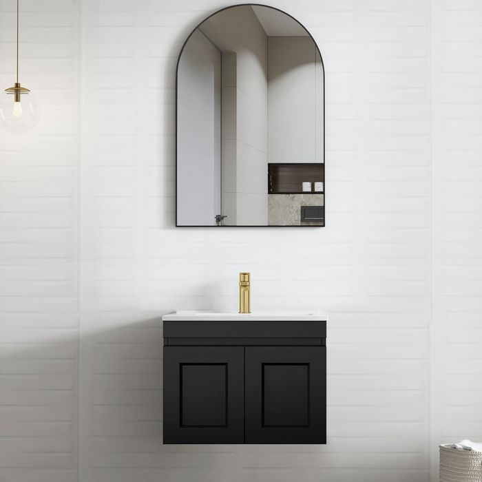 HAMPTON Mark II Wall Hung Vanity 600mm Satin Black