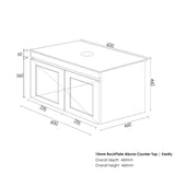 HAMPTON Mark II Wall Hung Vanity 600mm Satin Black