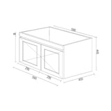 HAMPTON Mark II Wall Hung Vanity 600mm Satin White