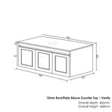 HAMPTON Mark II Wall Hung Vanity 900mm Satin White