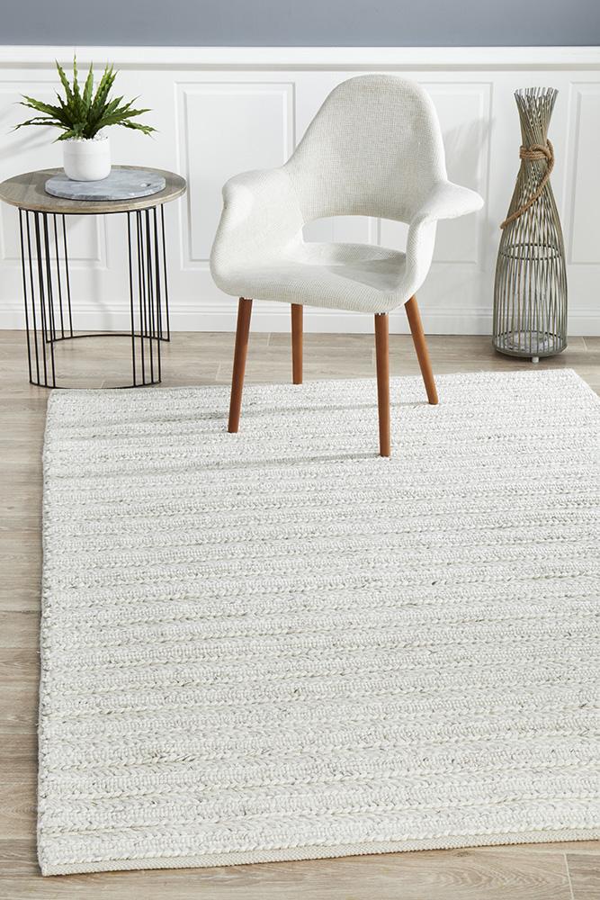 Harvest Ivory Wool Viscose Rug