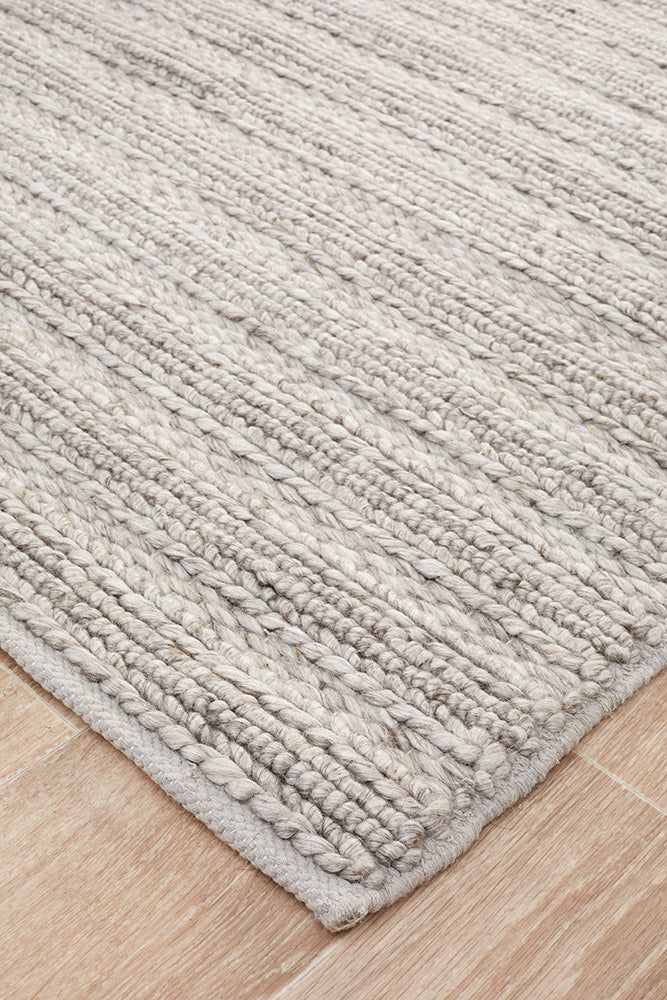 Harvest 801 Silver Wool Viscose Rug