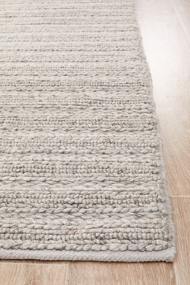 Harvest 801 Silver Wool Viscose Rug