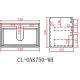 STELLA PVC Wall Hung PVC Vanity 750mm